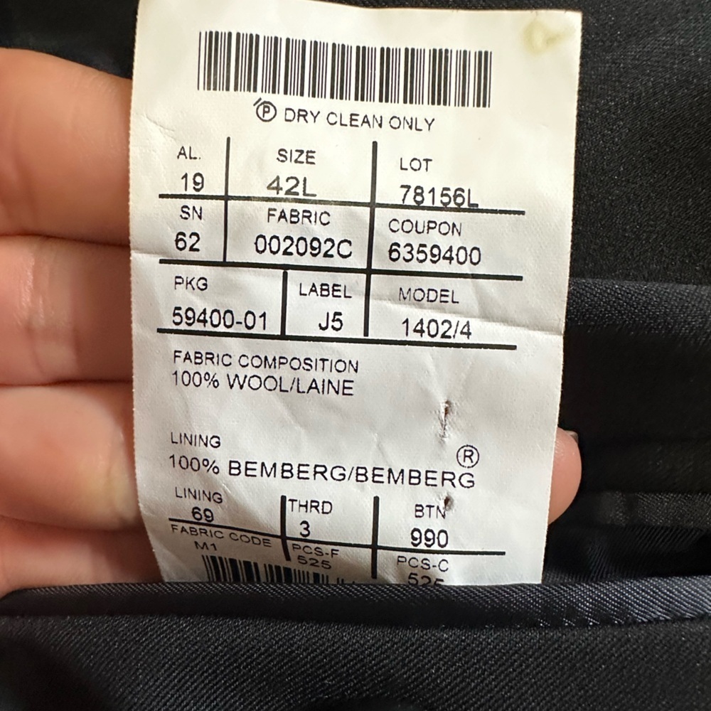 Classic dark gray color Men's Blazer - Picture 8 of 10